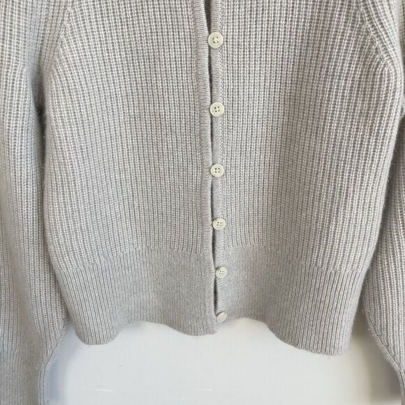 J. Crew Womens XS 100% Cashmere Puff Sleeves Cardigan Sweater Cozy Luxury Preppy - Picture 4 of 12